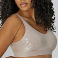 thumbnail image 4 of Bali Comfort Revolution Shaping Wireless Bra DF3488 Color: Tea Berry Dot Size: MEDIUM, 4 of 4