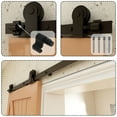 thumbnail image 6 of CCJH 7.5FT Sliding Barn Door Hardware Kit 22.5" Width Double Door T-Shaped, 6 of 8