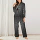 thumbnail image 2 of Balery Black Spider On Web Conjunto de Pijama con Estampado para Mujer, Conjunto de Dos Piezas con Manga Larga, Ropa de Dormir Suave con Bolsillos, Pijamas Cómodos-Medium, 2 of 7