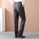 thumbnail image 4 of Pantalones largos para hombre, pantalones de traje con cremallera y bolsillo, pantalones rectos de tubo para negocios, pantalones de color liso, pantalones de poliéster para hombre., 4 of 9