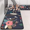 thumbnail image 2 of Kitchen Rugs Sets Of 2,Pioneer Flower Floral Print Pattern Anti Fatigue Kitchen Mat Rugs Non Slip Washable,Decorative Kitchen Floor Mats for Kitchen,Sink,Laundry,17"x47"+17"x47", 2 of 5