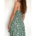 thumbnail image 2 of ZAFUL for Women's Party Cami Tiny Floral Mini Sleeveless Dress Sea Turtle Green M, 2 of 7