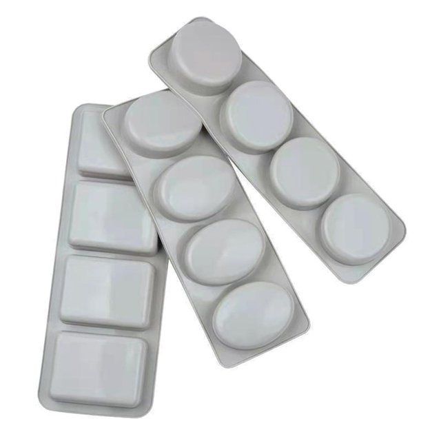 Molde De Silicona Para Jabón, 3 Uds., Moldes Redondos Y Cuadrados Ovalados, Herramienta Para Hornear Para Jalea De Jabón Artesanal Casera Diy Yuarrent HA034753-00