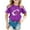 Purple, variant on Shirts Girls Heartbeat Sequins Cartoon Print T Shirt Casual Short Sleeve Tee Soft Fashion Girls' Tops, Tees & Blouses Blue 110