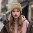 thumbnail image 2 of Wensltd Winter Hat for Women Fashion Oversized Knit Solid Color Casual Outdoor Warm Classic Beanies, 2 of 5
