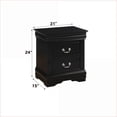 thumbnail image 6 of Louis Philippe Black Modern 2-Drawer Nightstand, 6 of 7