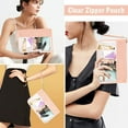 thumbnail image 6 of Izuzta Clear PVC Flat Pouch,PU Makeup Bag Clear Zipper Pouch with Wristlet,DIY Chenille Letter Bag Waterproof Portable Travel Toiletry Bag Cosmetic Pouch for Women Girls(Pink), 6 of 6