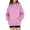 Pink, variant on Yotami Oversized Hooded Sweatshirts for Women with Double Zipper, Long Sleeve Pullover Hoodies with Pocket, Lightweight Casual Tops Workout Outerwear