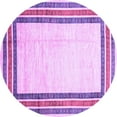 thumbnail image 1 of Ahgly Company Indoor Round Abstract Purple Modern Area Rugs, 4' Round, 1 of 4