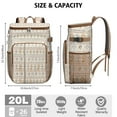 thumbnail image 2 of Nordic Style Boho Cooler Backpack - 20L Insulated Leakproof Bag, Bohemian Design for Beach, 2 of 6