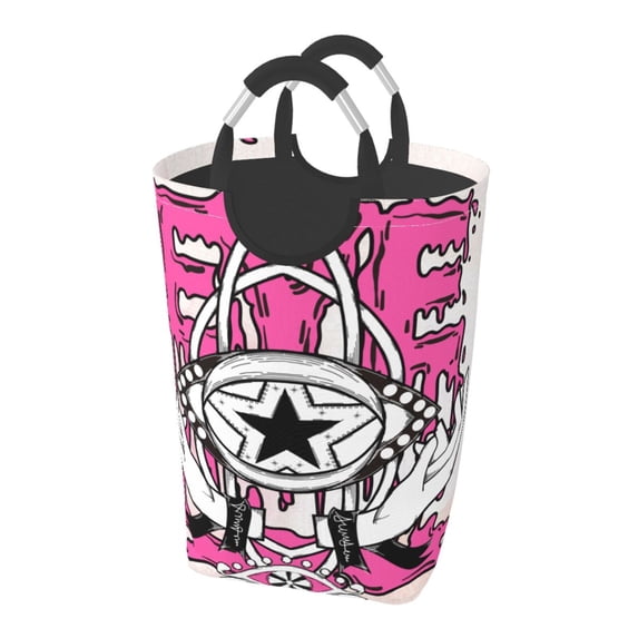 XMXY Fantasy Religion Stars Rectangular Laundry Basket Organizer,Collapsible Tall Clothes Hampers for Laundry with Handles