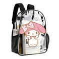thumbnail image 6 of Kuromi And My Melody Clear Backpack Heavy Duty See Through Bookbag Transparent Bag for Colleges School Work Sport Travel, 6 of 7