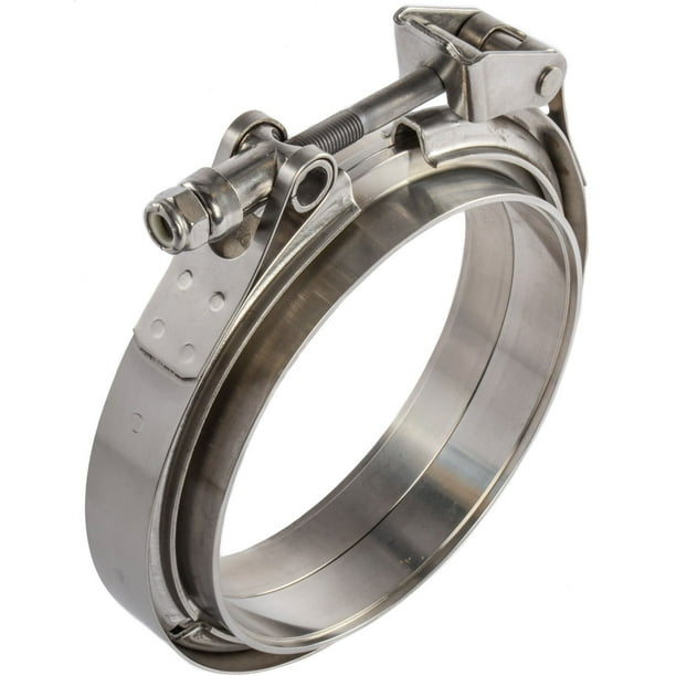 JEGS 30866 Stainless Steel Quick Release VBand Clamp & Flanges 5 in