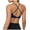 Navy, variant on Staki Sports Bras for Women Padded Medium Support Criss Cross Strappy Bra Seamless High Impact Yoga Exercise Athletic Bras(Brown,S)