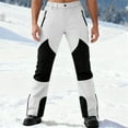 thumbnail image 3 of qucoqpe Mens Snowsports Cargo Pants Insulated Snow Ski Pants Winter Colorblocked Fleece Lined Waterproof Snowboarding Trousers, 3 of 9