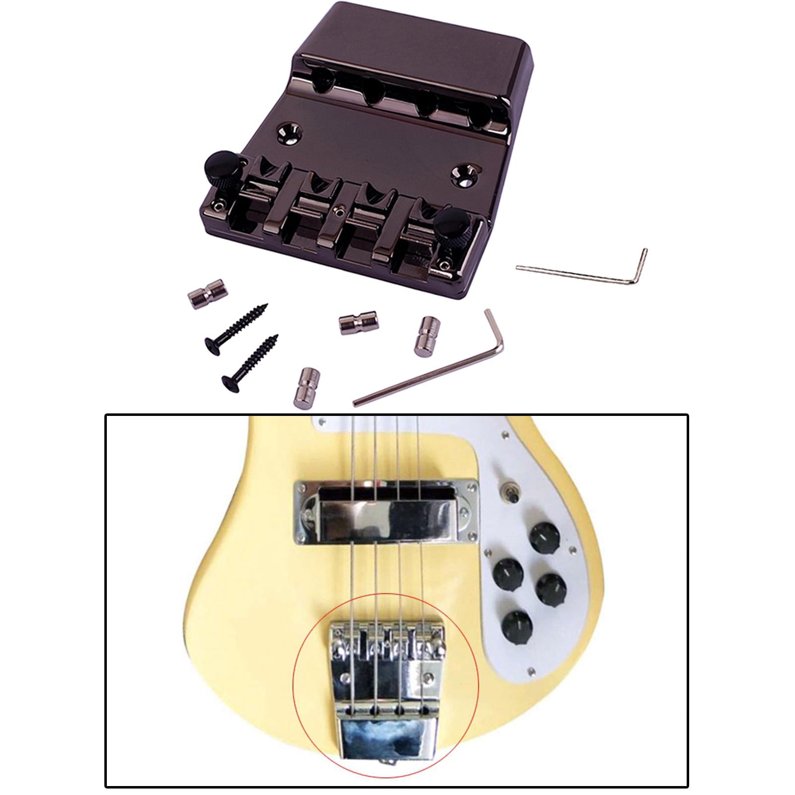LeeQinersw 4 String Bass Bridge Electric Bass Guitar Bridge Guitar Bridge Replacement Parts