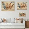 thumbnail image 4 of Designart "Quills with Grace I" Feathers Print on Natural Pine Wood, 4 of 5