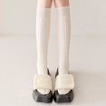 thumbnail image 6 of UJNDER Women's Wool Blend Knee High Socks Thermal Warm Long Socks for Winter White, 6 of 7