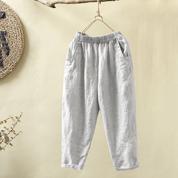 WILLBEST Pantalones Casuales para Mujer con Bolsillos, Elásticos, Transpirables, de Cintura Suelta, para Mayor Comodidad y Estilo. Extra Grande