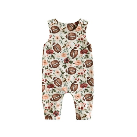 

Baby Girl Boy Baeseball Outfit Sleeveless Baseball Onesie Jumpsuit One Piece Romper Playsuit Summer Clothes 0-18M