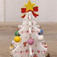 thumbnail image 1 of Adornos de decoración de árbol de Navidad de escritorio, adornos hechos a mano para niños, diseño de escena navideña de árbol de Navidad de madera estéreo DIY, 1 of 5