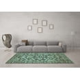 thumbnail image 3 of Ahgly Company Indoor Square Abstract Light Blue Modern Area Rugs, 4' Square, 3 of 4