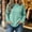Mint Green, variant on IUYRTFE Women's Round Neck Waffle Knit Long Sleeve Pullover Solid Color Casual Top with Seam Detail