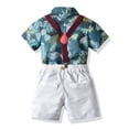 thumbnail image 2 of Fashion&nbsp;Toddler Outfits for Baby Boy Clothes Outfits Cotton Leaves Printed Shirts Casual 2PC Set, 2 of 8