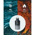 thumbnail image 3 of Buzio 64 oz Insulated Water Bottle with Straw & 3 Lids, Half Gallon Water Bottle Stainless Steel with Carrying Case for Gym Sports Outdoor Hiking, Black and Gray, 3 of 8