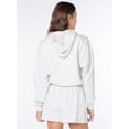 thumbnail image 5 of Celebrity Pink Women's and Women's Plus Lace Trim Hoodie Sweatshirt, Sizes XS-4X, 5 of 8