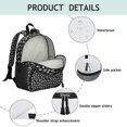 thumbnail image 4 of Black Dog Paw Footprint Bone Backpack Backpack for School,Cute School Bag,Schoolbag with Adjustable Shoulder Straps & Padded Back,13.8"x11.4"x6", 4 of 6