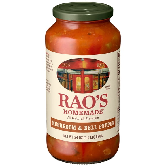 Rao's Homemade Mushroom & Bell Pepper Sauce Made with Italian Tomatoes, 24 oz