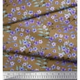 thumbnail image 2 of Soimoi Cotton Duck Fabric Leaves & Periwinkle Floral Fabric Prints by Yard 42 Inch Wide, 2 of 3