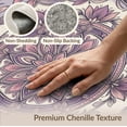 thumbnail image 6 of ODIKA 8'x10' Washable Area Rug Purple Distressed Petal Vine Vintage Botanical Pink Boho Refined for Living Room, Under Sectional, Family , Durable, Non-Slip, 6 of 7