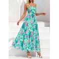 thumbnail image 4 of PRETTYGARDEN Women Strapless Maxi Dress Summer Floral Tube Top Ruched Beach Spring Wedding Guest Long Dresses, 4 of 10