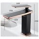 thumbnail image 4 of Mezclador de lavabo frío y caliente de cobre puro, negro con oro rosa, mezclador de agua fría y caliente para lavabo doméstico, 4 of 5