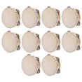 thumbnail image 1 of 10X 6 Inch Hand Tambourine Aluum Alloy Silver, 1 of 4