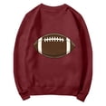 thumbnail image 7 of GZWYHT Football Sweatshirts for Women Plus Size Sweatshirt Travel Sweatshirt Beach Sweatshirt Cute Fall Sweatshirt Summer Sweatshirt Teacher Sweatshirt Women Football Outfit，Red，3XL, 7 of 7