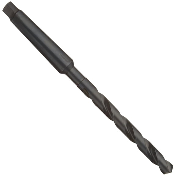 Cleveland 2410 High Speed Steel Taper Shank Drill Bit, Black Oxide, #2 Morse Taper Shank, 135 Degree Split Point, 21/32" Dia. x 9" Lg (Pack of 1) CA3