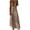 Brown, variant on Women Summer V-Neck Casual Printing Loose Sleeveless Loose Long Dress Brown 8(L)
