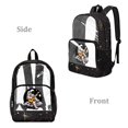 thumbnail image 2 of SEANATIVE See Through School Backpack for Kids Clear Transparent Bookbag Heavy Duty PVC Daypack Back to School Essential for Boys Girls Children, Astronaut Guitar Moon Black, 2 of 7