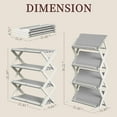 thumbnail image 6 of HDS Shoe Rack Organizer 4-Tier 12-16 Pairs Installation-Free, Shoe Rack for Entryway &Literature Holder,Grey, 6 of 8