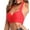 Watermelon Red, variant on 1Pc Women Bikini Top Solid Color Push Up Swim Top Halter Retro Bathing Suit Top Padded Swimsuit Top