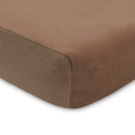 TL Care&reg; Heavenly Soft Chenille Fitted Crib Sheet, Chocolate Brown