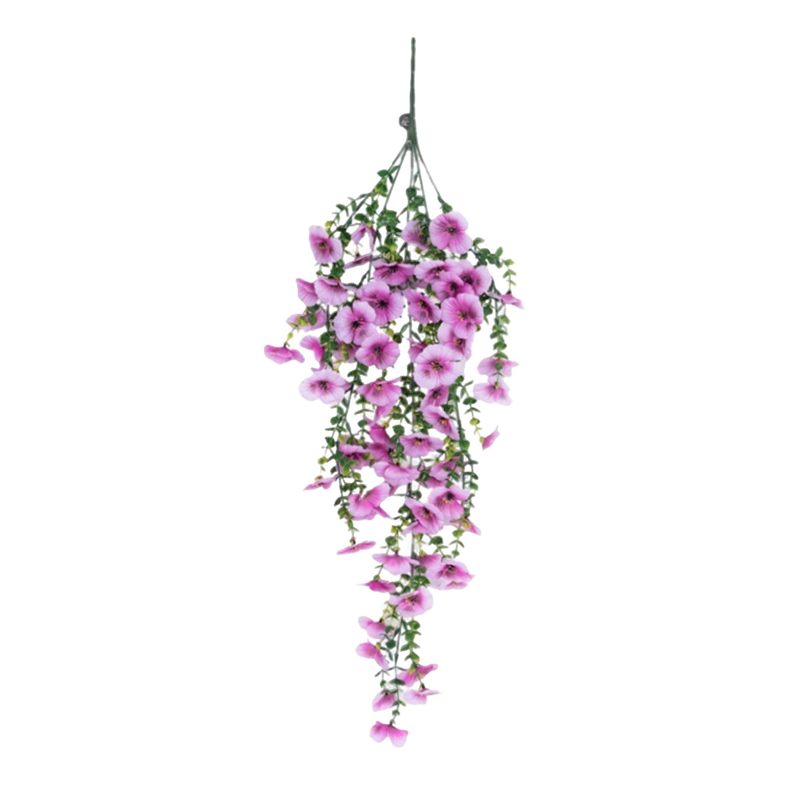 Artificial Hanging Vine Verdsylv 1 Vine Artificial Three Color Petunia - Faux Hanging Flowers for Outdoor Wall, Balcony, Violet Simulation Hanging Plant Decor, Faux Petunia Plant, Light Pink