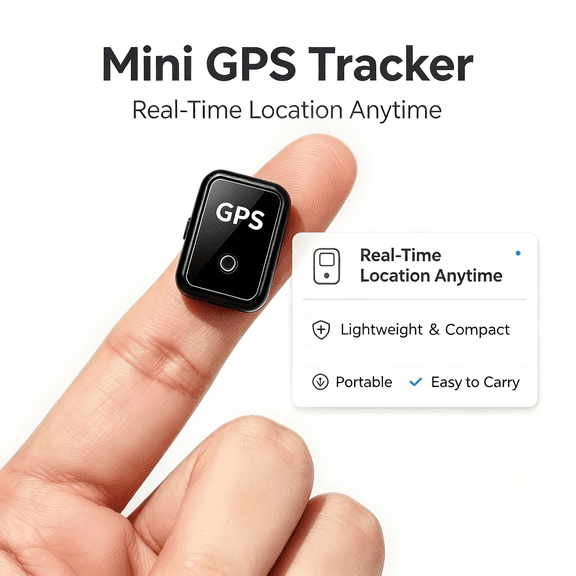 Discreet Small GPS Tracker, Long Standby Waterproof Location Monitor for Motorcycle, Luggage, Cat Dog, Elderly Family Members