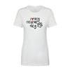 I Love My Rescue Dog Ladies Slim Fit Short Sleeve T-Shirt-White-XXL