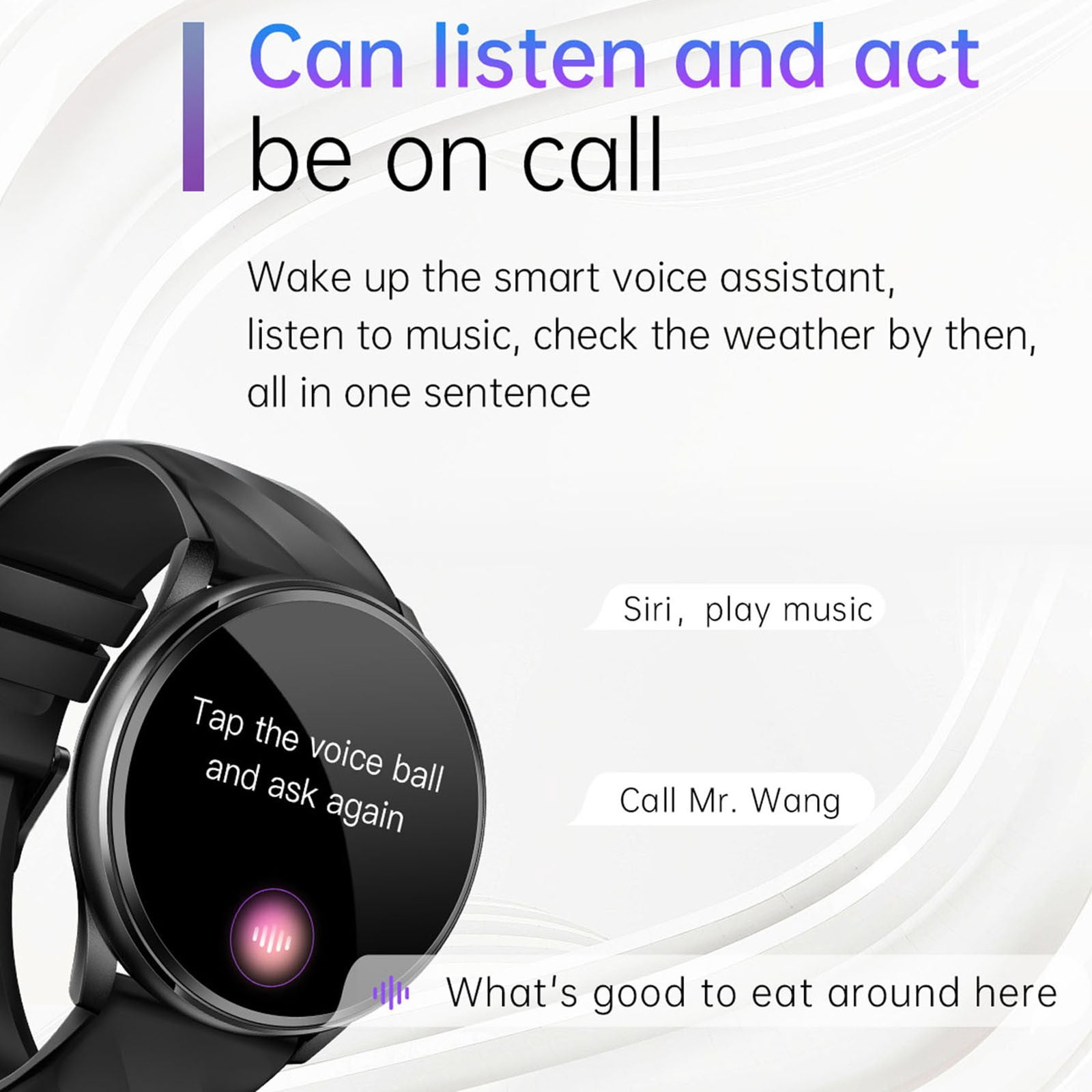 InsCrazy Smart Watch, Waterproof Smart Watch 1.46Inch 360x360 IPS Display Screen Smart Watches for Android Phones Smart Fitness Watch for Women Man Smartwatch