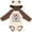 Natural & Brown w Ears, variant on Inktastic Are You Yeti for Christmas with Yeti and Snowflakes Adult Boys or Girls Long Sleeve Baby Bodysuit