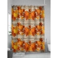 thumbnail image 5 of Fsddascl Fall Shower Curtain Set - 48" x 72" Washable Bathtub Curtain with 12 Hooks, Thanksgiving Pumpkins Maple Leaf Vintage Waterproof Fabric Stall Shower Curtains for Bathroom/Bathtub Décor, 5 of 6